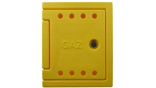 Skrzynka gazowa 250x300x170 polipropylen żółta (na zawór)