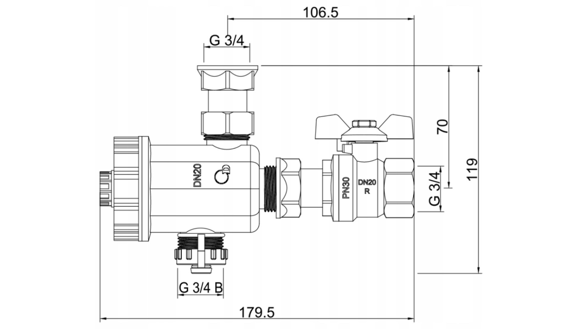 Separator magnetyczny Diamond 3/4" - obrazek 2